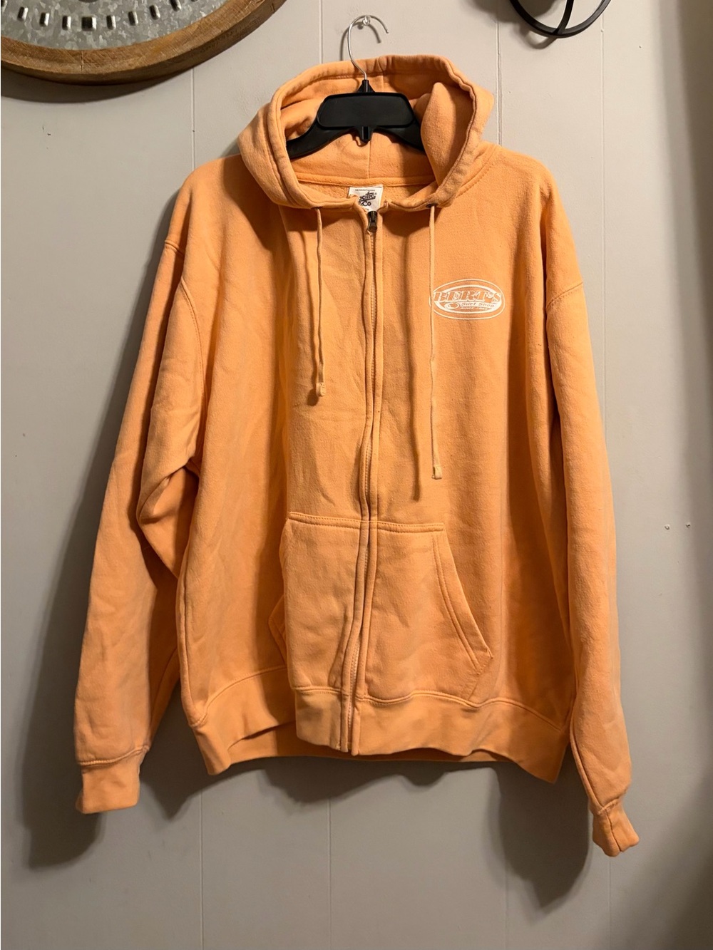 Bert’s Surf Shop Women's Orange Zip-Up Hoodie Jacket